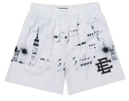 EE (ERIC EMANUEL) NEW YORK CITY SKYLINE - Men's Mesh Print Shorts