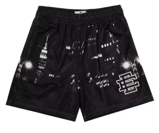 EE (ERIC EMANUEL) NEW YORK CITY SKYLINE - Men's Mesh Print Shorts