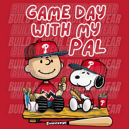 The Phils Baseball Game With My Pal - High quality PNG 300Dpi/600Dpi (2 Files) Digital Download. For Sublimation, DTF, Dtg, Uvdtf