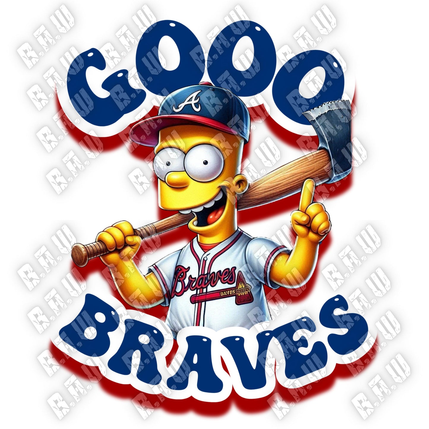 Home Of The Braves - Atlanta Baseball Sports Fans - High Quality 300dpi PNG Download - For Sublimation, DTF Transfers, Dtg, Uvdtf and more!