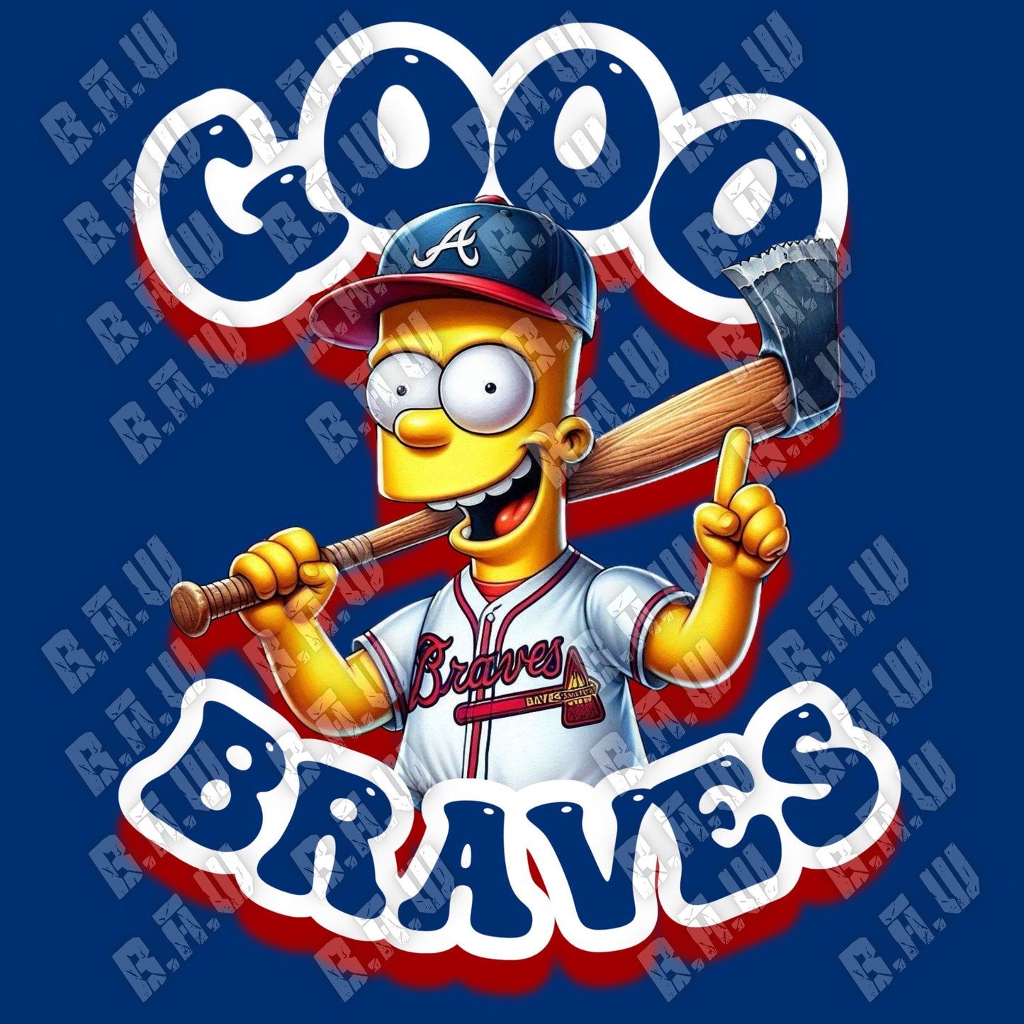 Home Of The Braves - Atlanta Baseball Sports Fans - High Quality 300dpi PNG Download - For Sublimation, DTF Transfers, Dtg, Uvdtf and more!