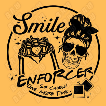 Mom The Smile Enforcer - High Quality Downloadable PNG File - Funny T-shirt, Sweatshirt, Hoodie Design