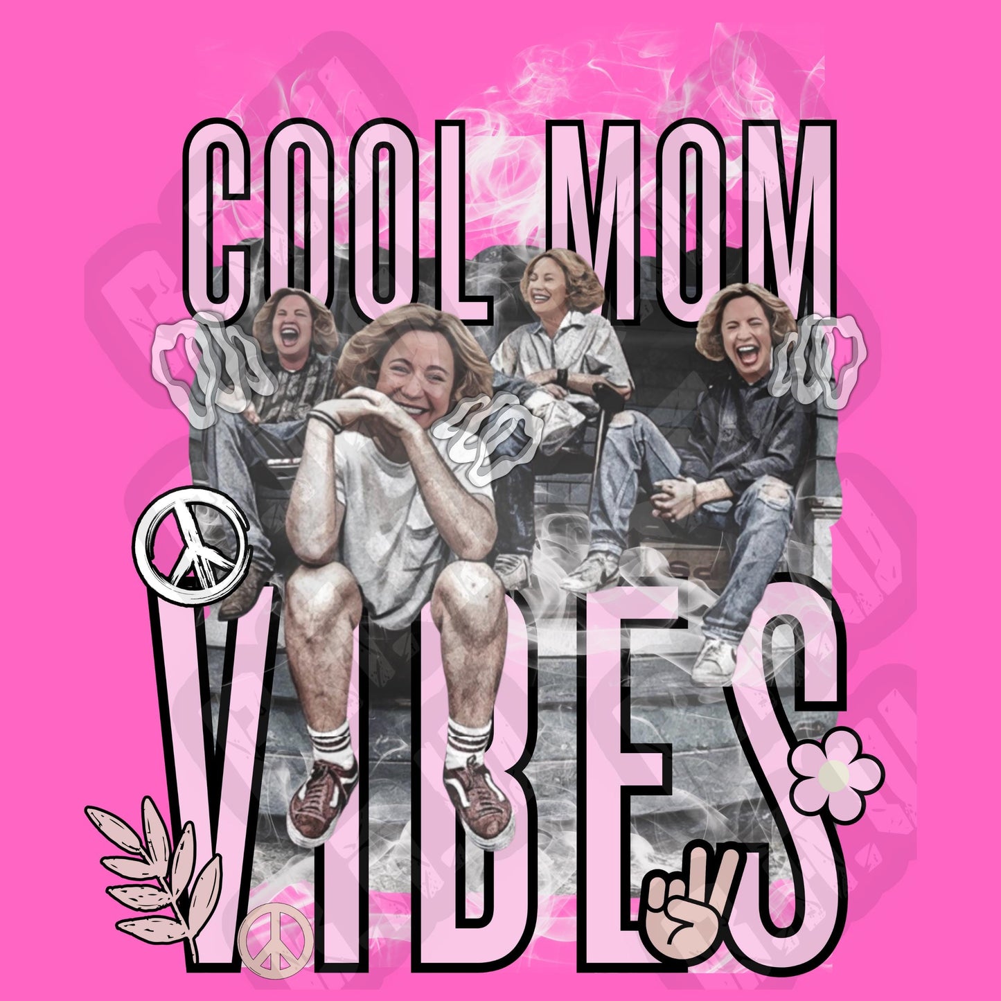 Cool New Trending Cool Mom Vibes Retro PNG Image featuring Kitty Forman Up In Smoke - For Sublimation DTF DTG Uvdtf printing & More!