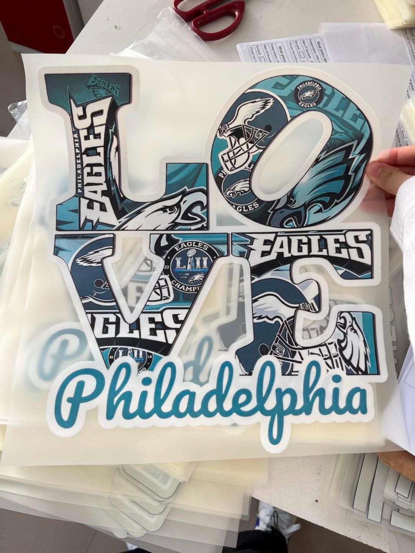 Ready To Press Custom Love Philadelphia Football Fans - DTF TRANSFERS - Love Eagles