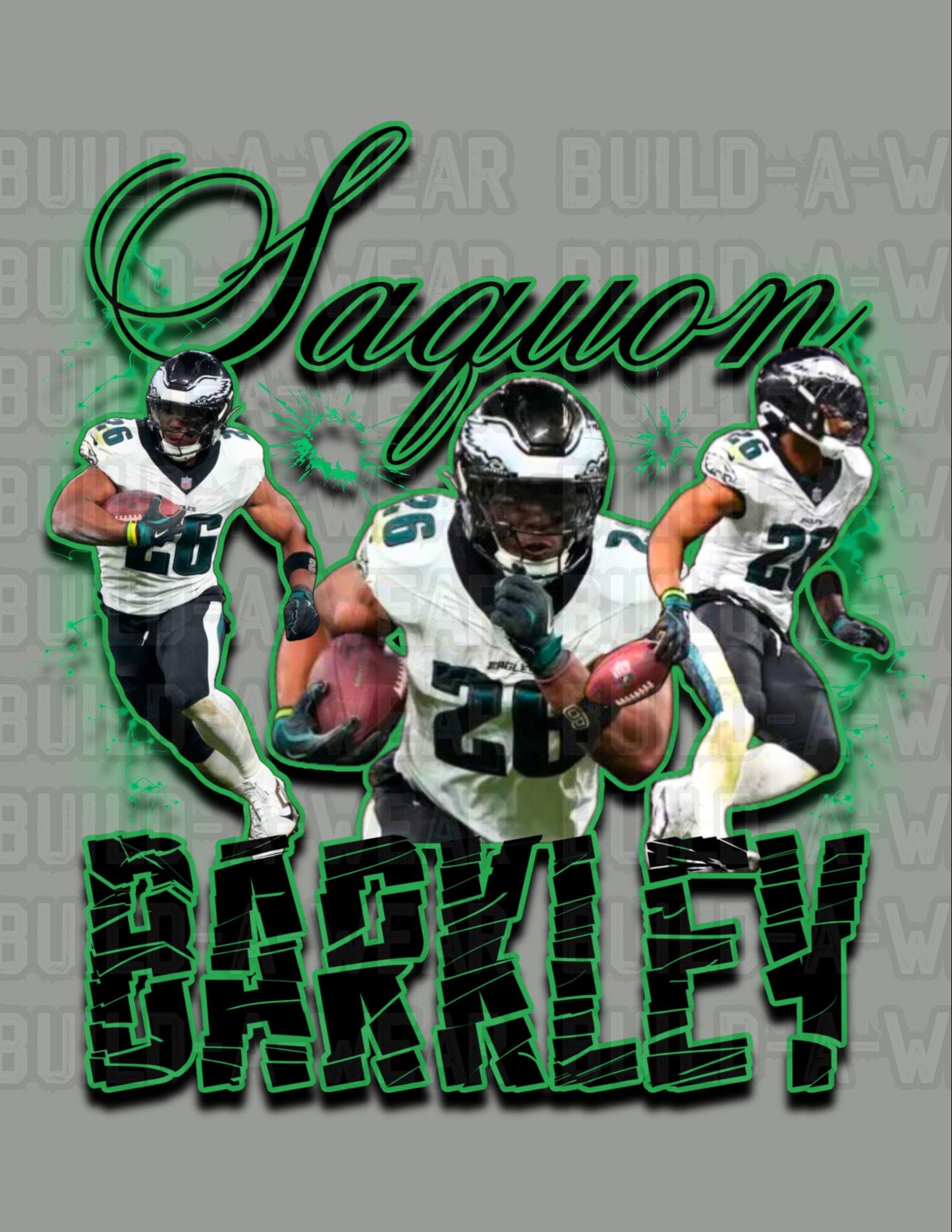 Philadelphia Eagles Saquon Barkley -  Football Fans Inspired High Quality PNG for Sublimation, DTF, DTG & Uvdtf Printing!