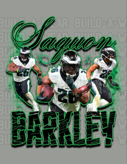 Philadelphia Eagles Saquon Barkley -  Football Fans Inspired High Quality PNG for Sublimation, DTF, DTG & Uvdtf Printing!