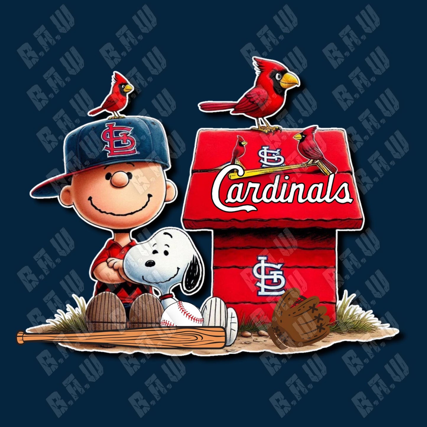 Charlie Cardinals Baseball Fan High Quality 300/3200Dpi PNG Files for Sublimation, DTF, Dtg, Uvdtf & more!