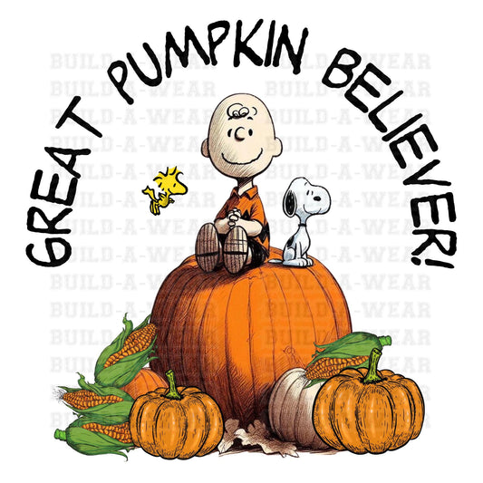 Great Pumpkin Believer - 2 Images Included For 1 Price! Classic Nostalgic PNG For Sublimation, DTF, Dtg & Uvdtf Printing!