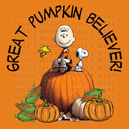 Great Pumpkin Believer - 2 Images Included For 1 Price! Classic Nostalgic PNG For Sublimation, DTF, Dtg & Uvdtf Printing!