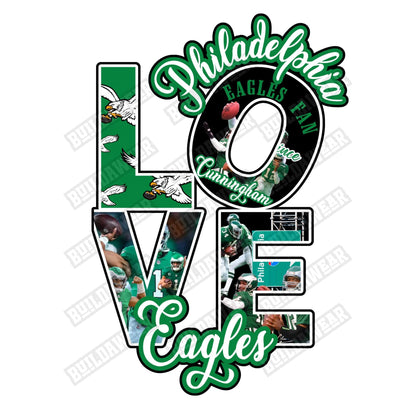 Love Philadelphia football fans inspired high quality PNG for Sublimation, dtf, dtg, uvdtf printing