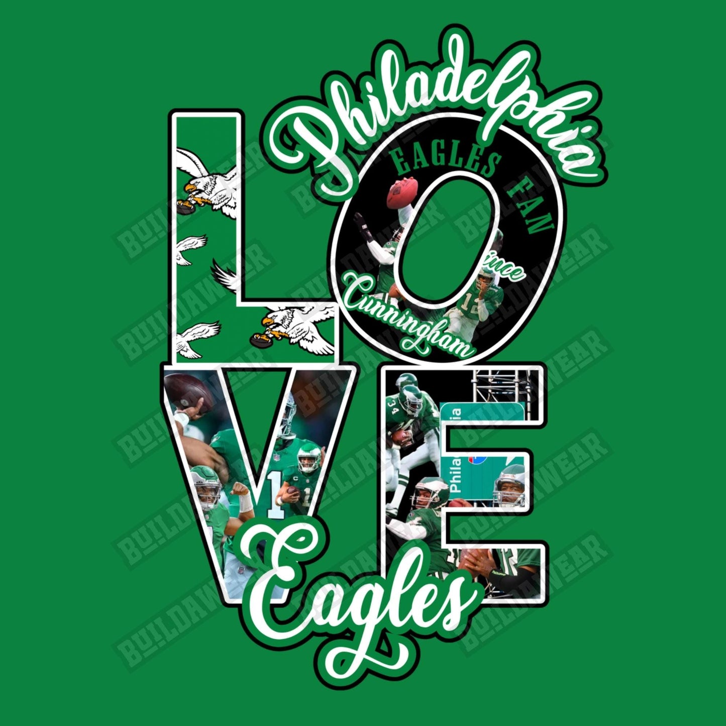 Love Philadelphia football fans inspired high quality PNG for Sublimation, dtf, dtg, uvdtf printing