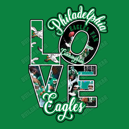 Love Philadelphia football fans inspired high quality PNG for Sublimation, dtf, dtg, uvdtf printing