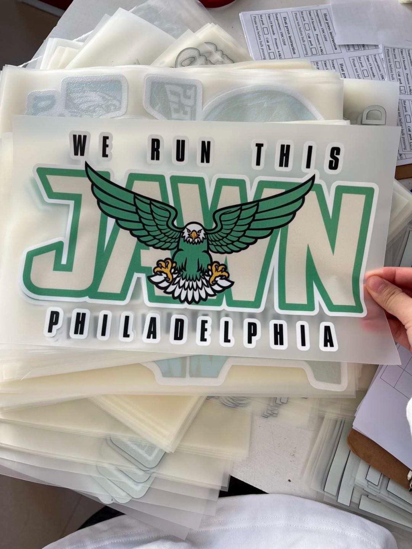 We Run This JAWN - Eagles Football Fan - Ready To Press - DTF Heat Transfers. For T-shirts, Hoodies, Sweatshirts & Totes Of All Colors!!!