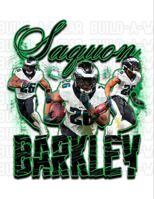 Philadelphia Eagles Saquon Barkley -  Football Fans Inspired High Quality PNG for Sublimation, DTF, DTG & Uvdtf Printing!