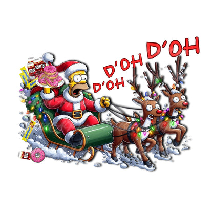 I’ll Be Homer for Christmas! Funny d’oh d’oh d’oh Holiday Themed PNG For Sublimation, DTF, Dtg & Uvdtf prints and more.