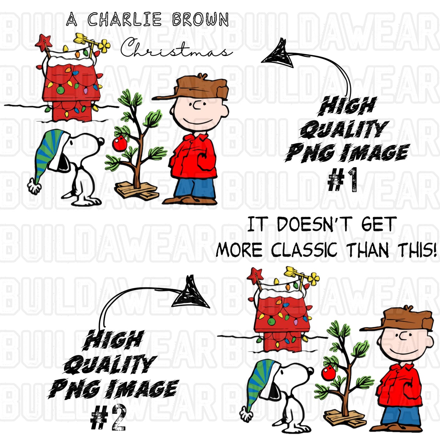 A CHARLIE BROWN  CHRISTMAS - DOWNLOADABLE PNG - 2 IMAGES