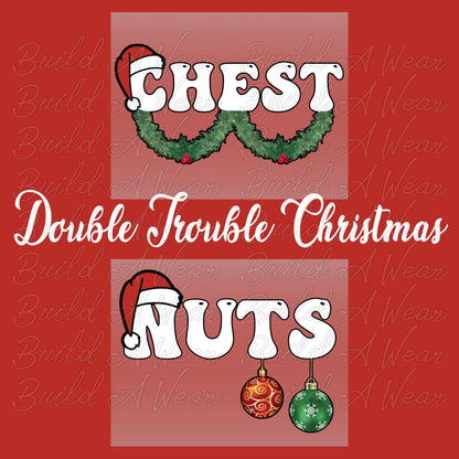 CHESTNUTS (Chest + Nuts) Funny Christmas Holidays couples gag gift - Fun humorous PNG For Sublimation, DTF, Dtg & Uvdtf Printing!