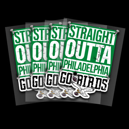 Straight Outta Philadelphia Go Birds - Eagles Football Fan - Ready To Press - DTF Heat Transfers. For T-shirts, Hoodies, Sweatshirts!