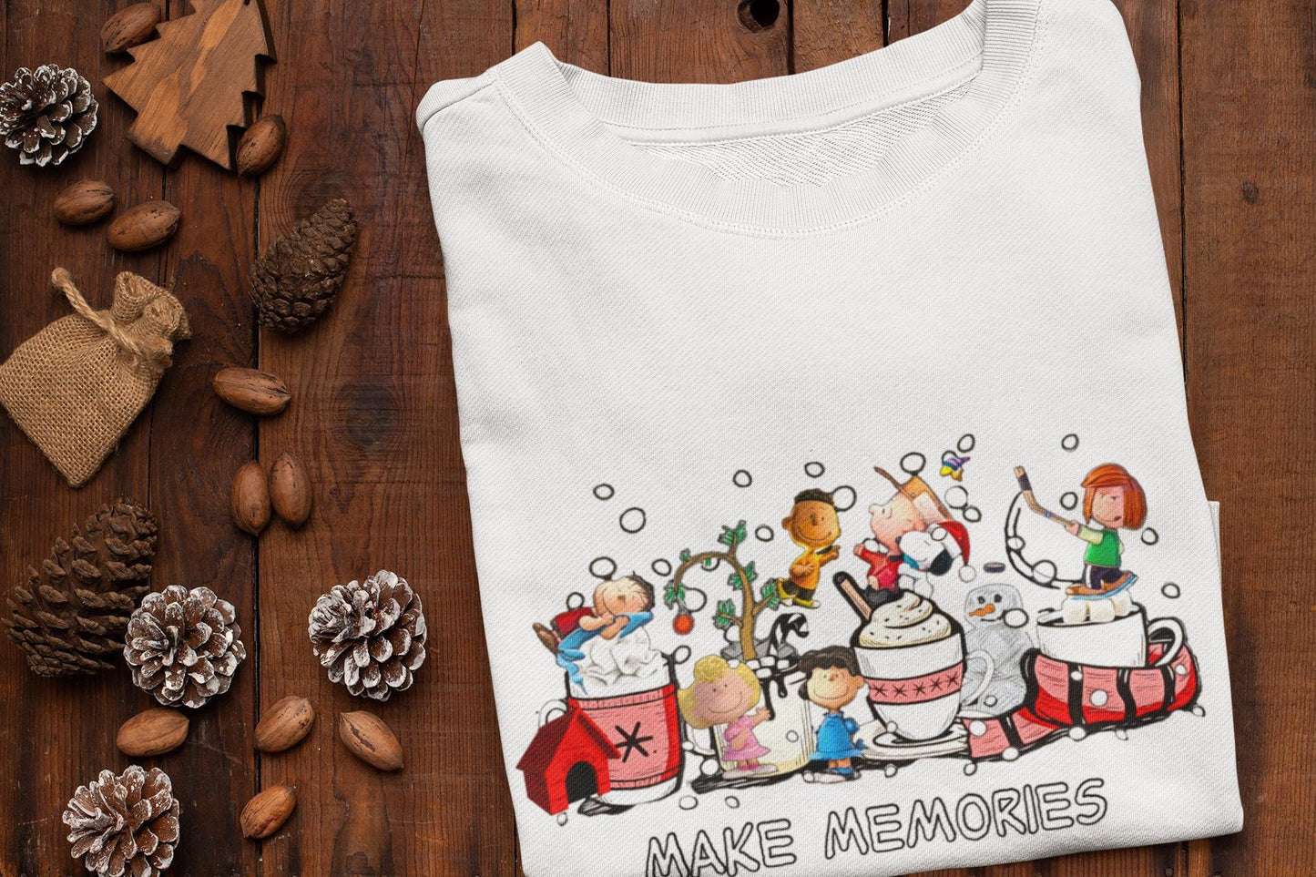 Make Memories Hot Cocoa Cups Christmas Holidays - Ready To Press - DTF Heat Transfers. Great on T-shirts, Hoodies, Sweatshirts, Totes!