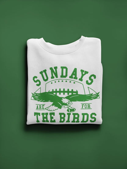 Sundays Are For The Birds - “Youth Size” Ready to Press Screen Print Transfers - Kids full chest sized Kelly green Eagles fan Logo