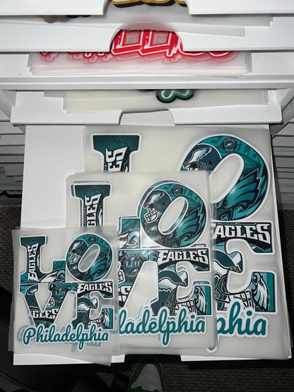 Custom Kids/Youth Sized - Love Philadelphia Football Fans - DTF TRANSFERS - Love Eagles